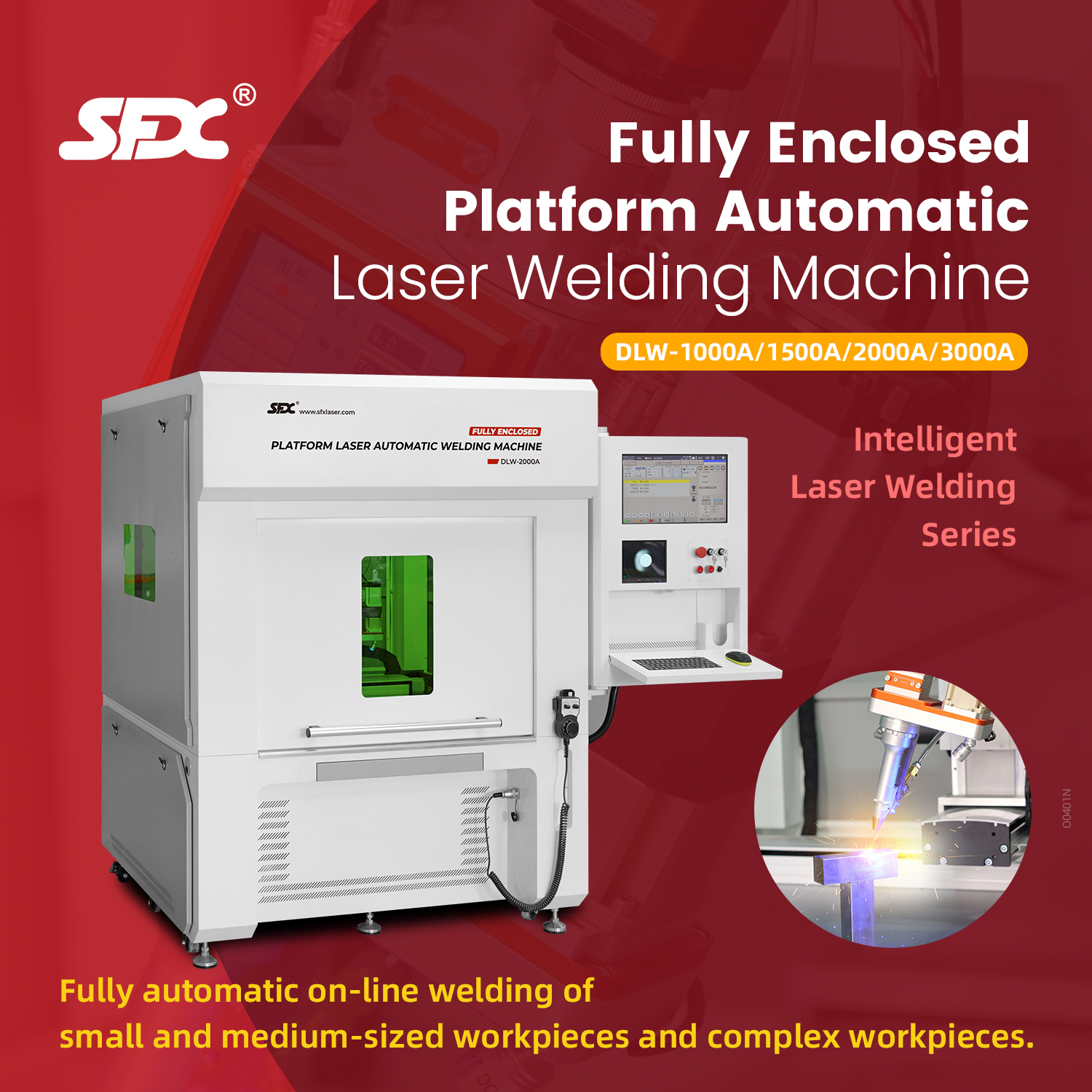 1000W 1500W 2000W 3000W Fully Enclosed Platform Automatic Laser Welding Machine Intelligent Metal Laser Welder